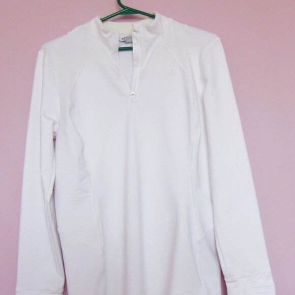 Athleta Women Sweater, White,Activewear,  sz.M, zip closure - Picture 6 of 8